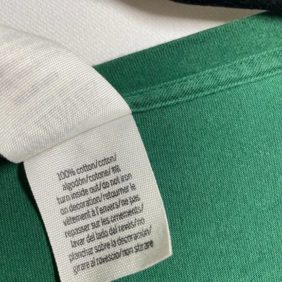 Pink Victoria's Secret Womens Green Long Sleeve Logo Text Cropped T-Shirt Size M - Picture 5 of 9